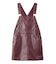 FAUX LEATHER MINI JUMPER SKIRT
