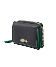LOGO TRIFOLD LEATHER WALLET
