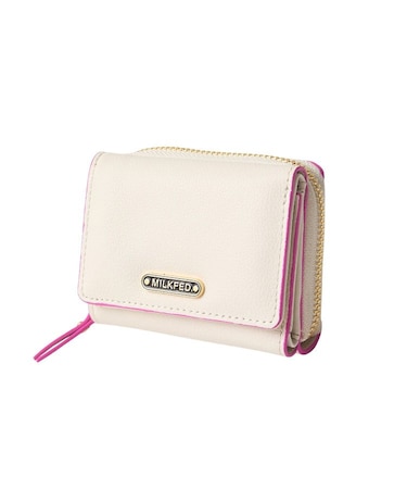 LOGO TRIFOLD LEATHER WALLET