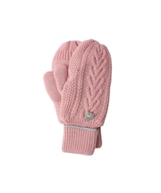 HEART CABLE MITTENS