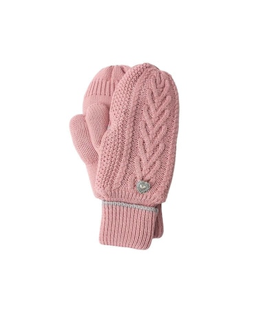 HEART CABLE MITTENS