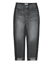 BICOLOR DENIM PANTS