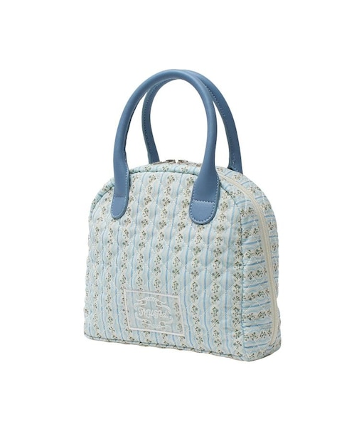 STRIPED FLOWER QUILTED BAG