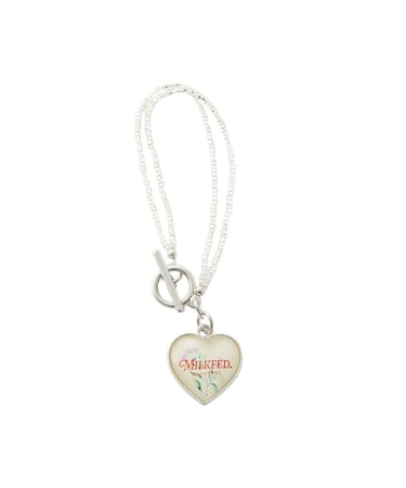 BEADS AND HEART CHARMS BRACELET