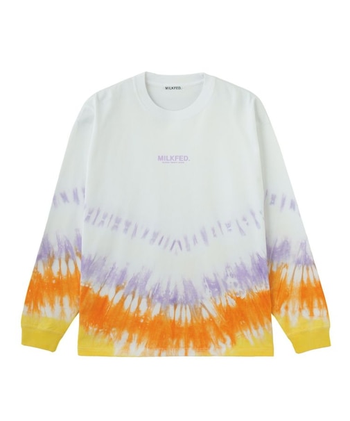 TIE DYED JAGGED PATTERN L/S TEE