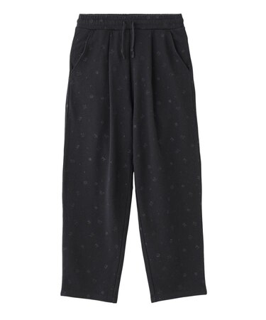 EMBROIDERY TUCK SWEAT PANTS