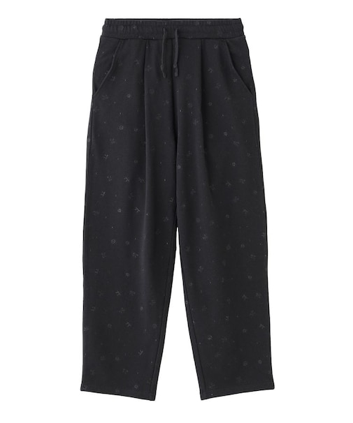 EMBROIDERY TUCK SWEAT PANTS