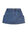 PANELED POCKET DENIM MINI SKIRT