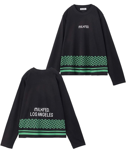GEOMETRIC PATTERN L/S TOP