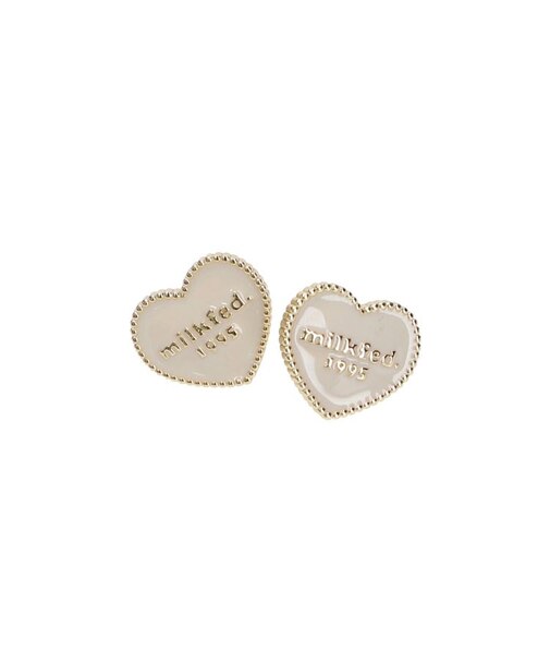 HEART LOGO STUD EARRINGS