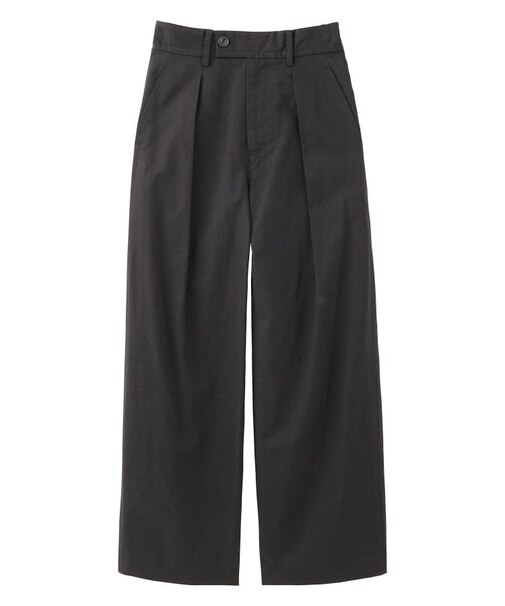 WIDE-LEG TWILL PANTS