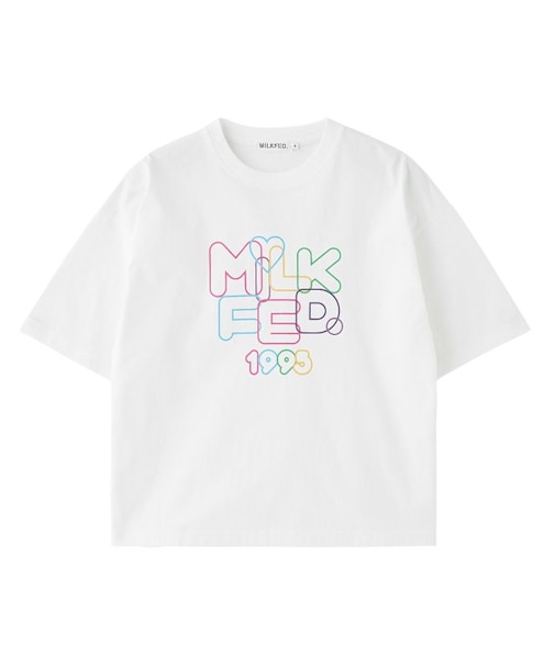 MILKFED. NEON LOGO WIDE S/S TEE