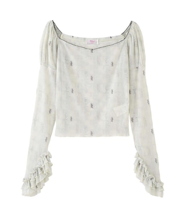 MILKFED. x LANIE USAGI MESHED TOP