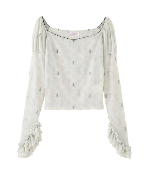 MILKFED. x LANIE USAGI MESHED TOP