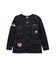 MANY PATCHED COLLARLESS JACKET