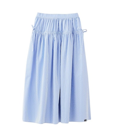 GINGHAM CHECK VOLUME SKIRT