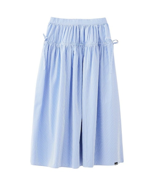 GINGHAM CHECK VOLUME SKIRT