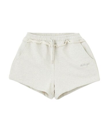 RAW EDGE WAIST SWEAT SHORTS
