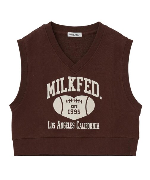 COLLEGE LOGO V-NECK SWEAT VEST