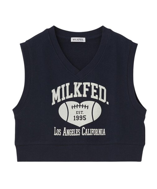COLLEGE LOGO V-NECK SWEAT VEST