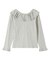 2WAY RUFFLE COLLAR STRIPED L/S TOP