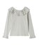 2WAY RUFFLE COLLAR STRIPED L/S TOP