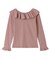 2WAY RUFFLE COLLAR STRIPED L/S TOP
