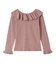 2WAY RUFFLE COLLAR STRIPED L/S TOP