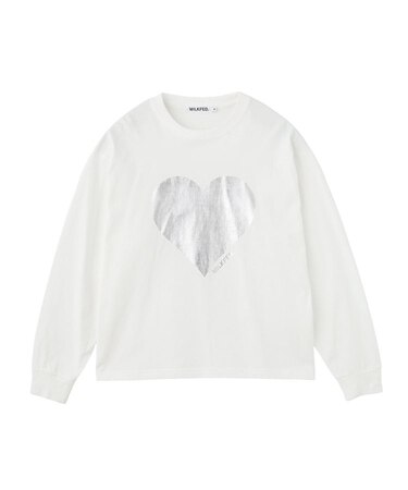HEART FOIL PRINT L/S TEE