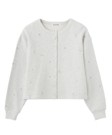 EMBROIDERED ROSE SWEAT JACKET