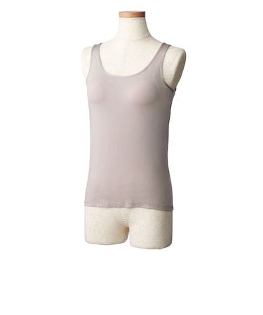 レディースシン・呼吸するインナーカップ付きタンクトップ