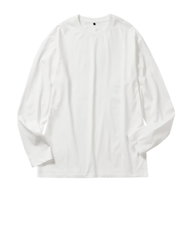 スーピマシルケットコットン長袖Tシャツ