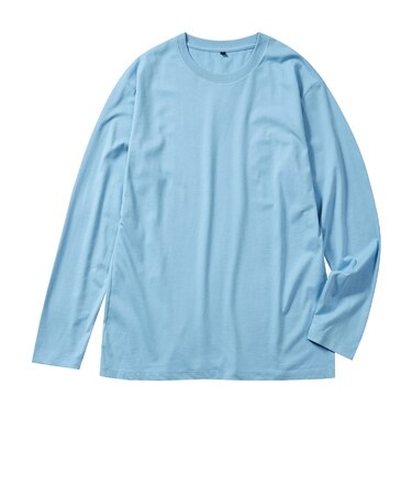 スーピマシルケットコットン長袖Tシャツ