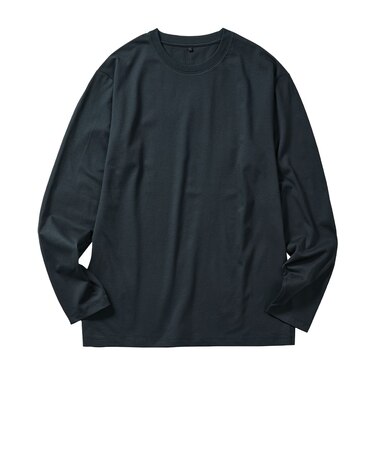 スーピマシルケットコットン長袖Tシャツ