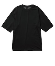 持続冷感-1℃コットン オーバーサイズ5分袖Tシャツ