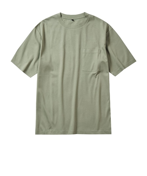 シルキー冷感コットン半袖Tシャツ