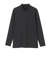 レディースリブメローハイネックTシャツ