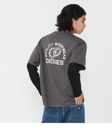 フェイク 2-IN-1 ロングスリーブTシャツ 長袖