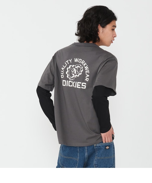 フェイク 2-IN-1 ロングスリーブTシャツ 長袖