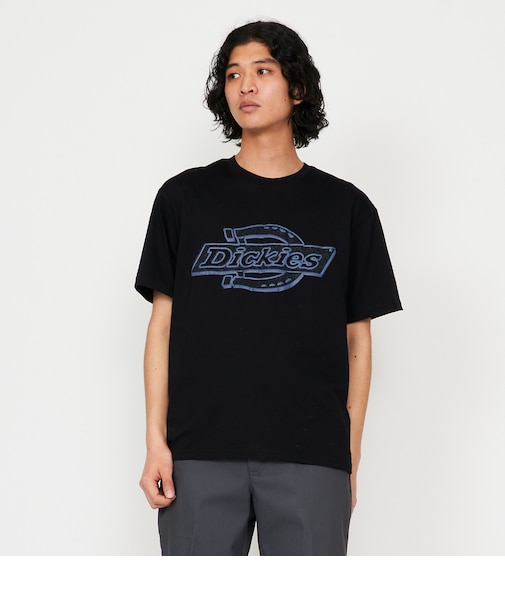 メッシュテクスチャ 3Dロゴプリント Tシャツ