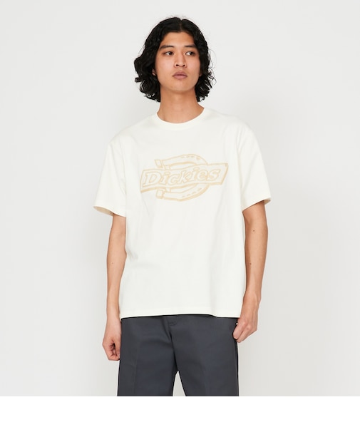 メッシュテクスチャ 3Dロゴプリント Tシャツ