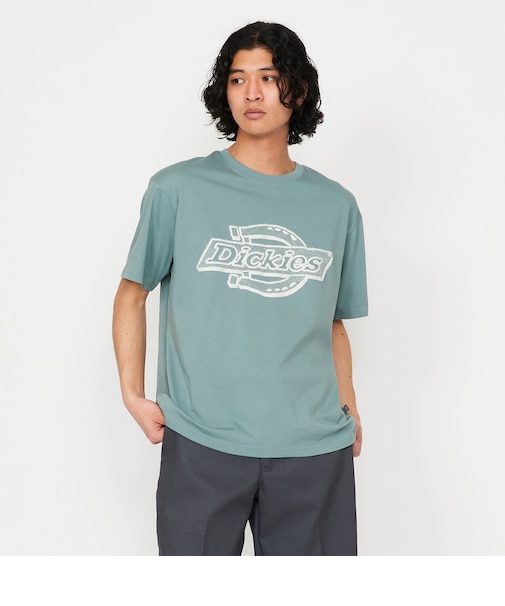 メッシュテクスチャ 3Dロゴプリント Tシャツ