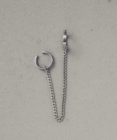 Cable Chain Charm Set Earcuff