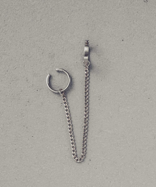 Cable Chain Charm Set Earcuff