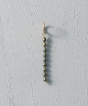Color Pearl 2way Kahki-Graysh Perple Earring / Single