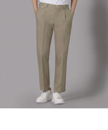 ダーバン D'URBAN COOL DOTSホームスパンプリントスラックス