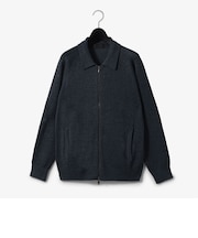 ダーバン D'URBAN 美濃和紙メランジジップニットカーディガン
