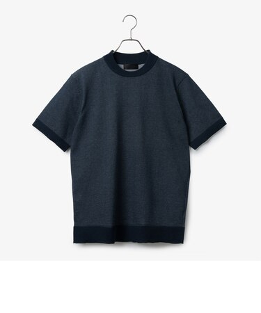 ダーバン D'URBAN フォギー調プレーティング天竺半袖ニットTシャツ
