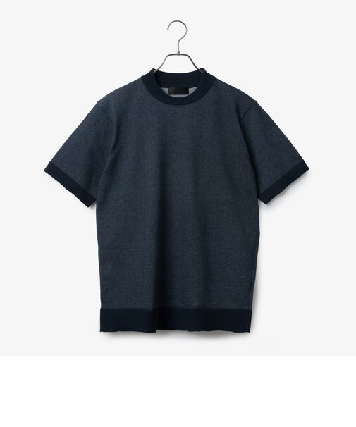 ダーバン D'URBAN フォギー調プレーティング天竺半袖ニットTシャツ