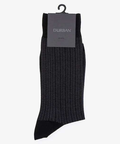 ダーバン D'URBAN ストライプ柄ソックス
